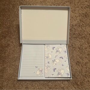 Butterflies and Cats Stationery Set with Lined Notepad